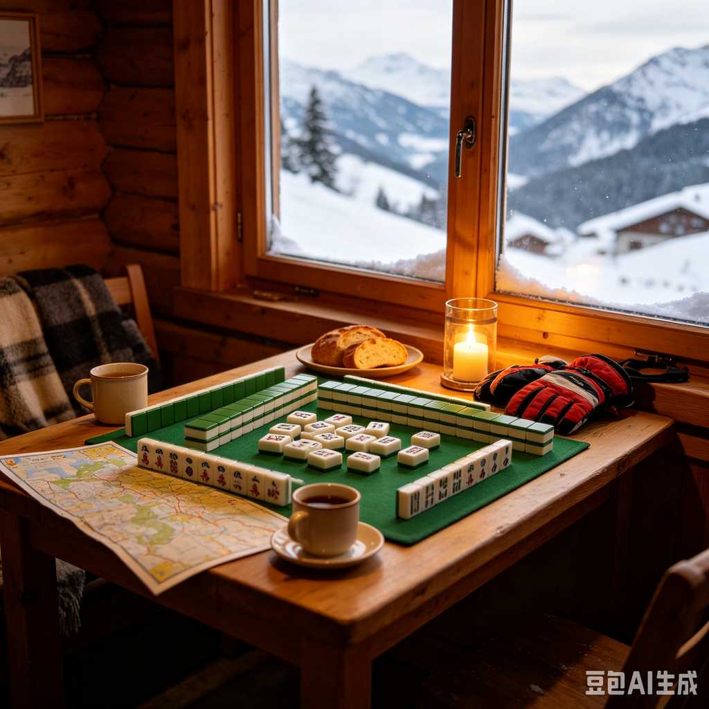 gradient green mahjong set