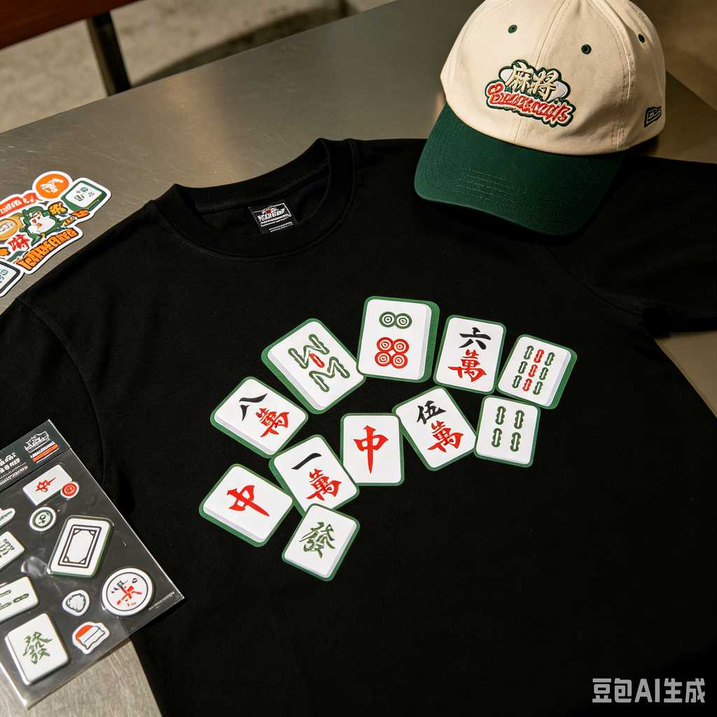 decorative text mahjong set